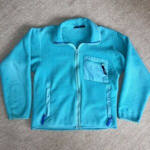 Patagonia women’s Turquoise Fleece zip up made in USA